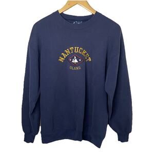 Nantucket Island Navy Blue Crew Neck Sweater